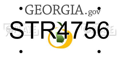 STR4756 Georgia License Plate