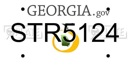 STR5124 Georgia License Plate