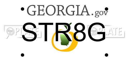 STR8G Georgia License Plate