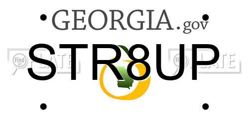 STR8UP Georgia License Plate