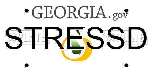 STRESSD Georgia License Plate