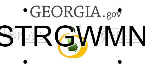 STRGWMN Georgia License Plate