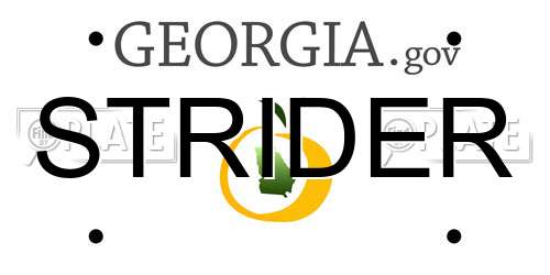 STRIDER Georgia License Plate