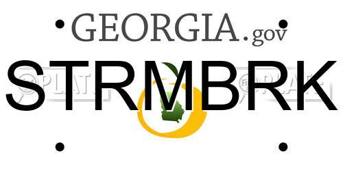 STRMBRK Georgia License Plate