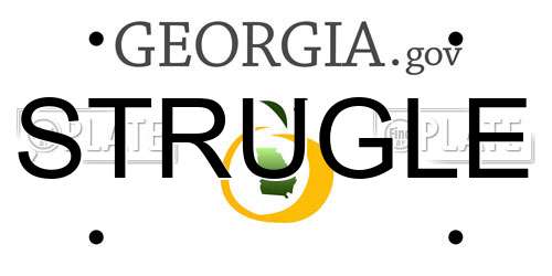 STRUGLE Georgia License Plate