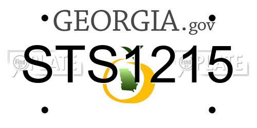 STS1215 Georgia License Plate