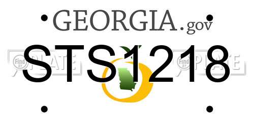 STS1218 Georgia License Plate