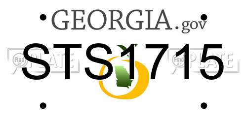 STS1715 Georgia License Plate