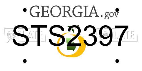 STS2397 Georgia License Plate