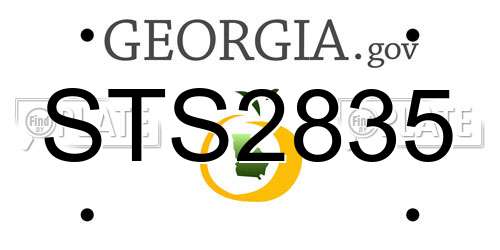 STS2835 Georgia License Plate
