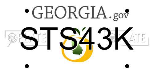 STS43K Georgia License Plate