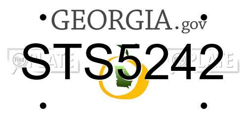 STS5242 Georgia License Plate