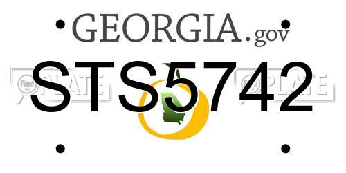 STS5742 Georgia License Plate