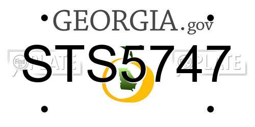STS5747 Georgia License Plate