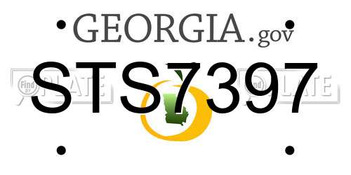 STS7397 Georgia License Plate
