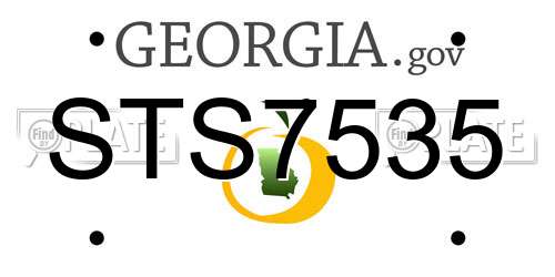 STS7535 Georgia License Plate