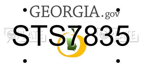 STS7835 Georgia License Plate