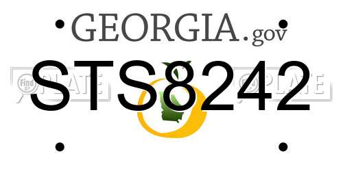 STS8242 Georgia License Plate