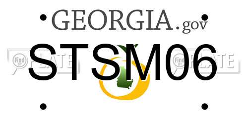 STSM06 Georgia License Plate