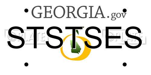 STSTSES Georgia License Plate