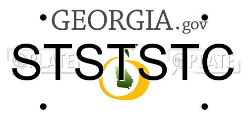 STSTSTC Georgia License Plate