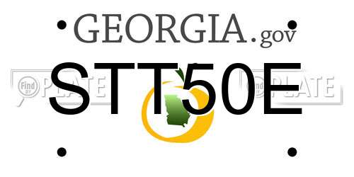 STT50E Georgia License Plate