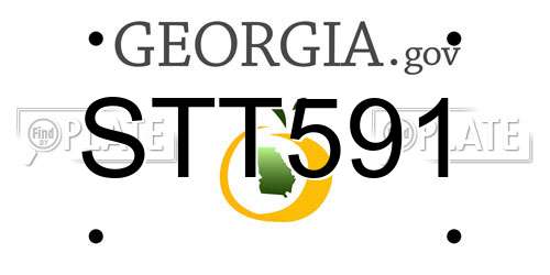 STT591 Georgia License Plate