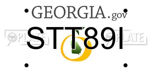 STT89I Georgia License Plate