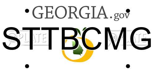 STTBCMG Georgia License Plate