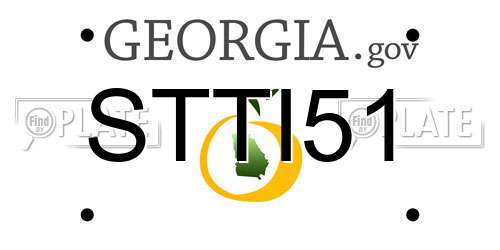 STTI51 Georgia License Plate