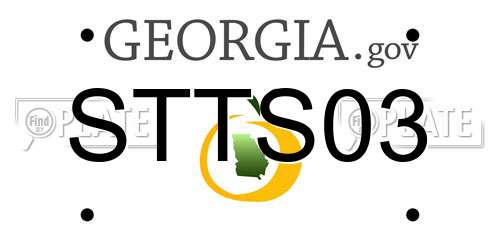 STTS03 Georgia License Plate