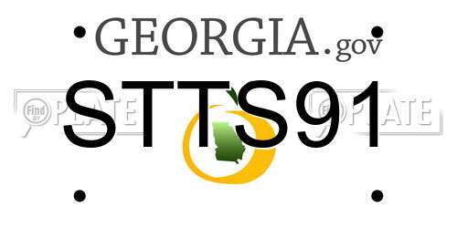 STTS91 Georgia License Plate