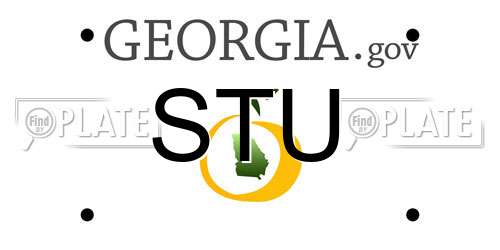 STU Georgia License Plate
