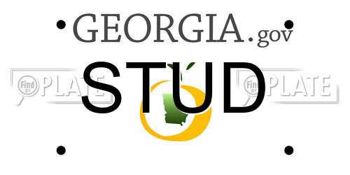 STUD Georgia License Plate