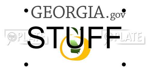STUFF Georgia License Plate