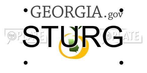 STURG Georgia License Plate