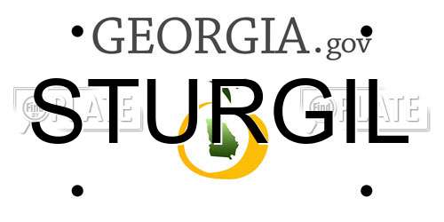 STURGIL Georgia License Plate