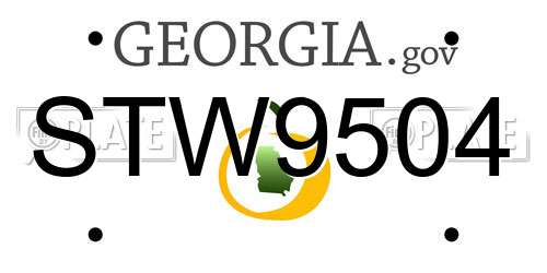 STW9504 Georgia License Plate
