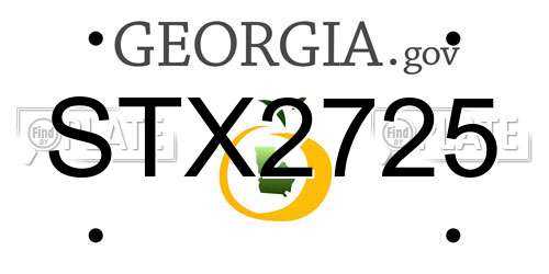 STX2725 Georgia License Plate
