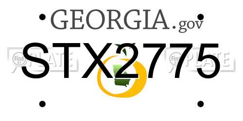 STX2775 Georgia License Plate