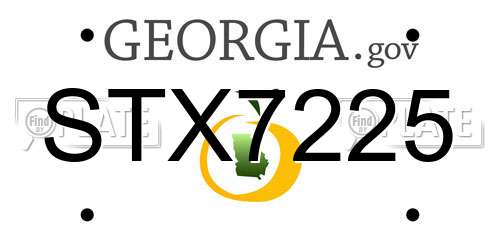 STX7225 Georgia License Plate