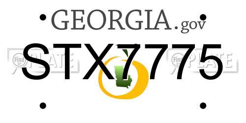 STX7775 Georgia License Plate