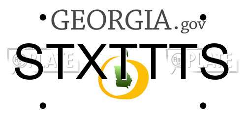 STXTTTS Georgia License Plate