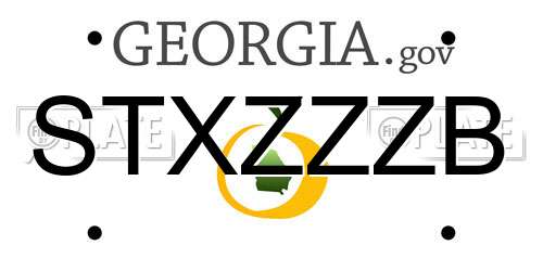 STXZZZB Georgia License Plate