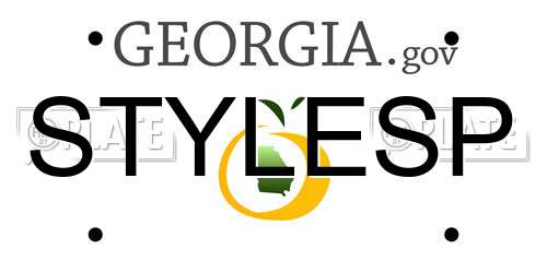 STYLESP Georgia License Plate