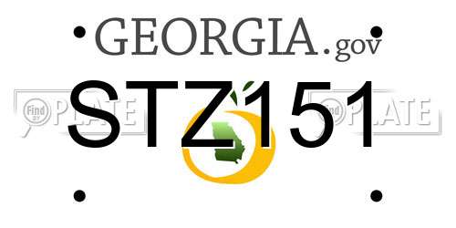 STZ151 Georgia License Plate
