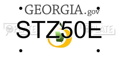 STZ50E Georgia License Plate