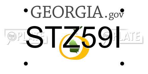 STZ59I Georgia License Plate