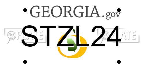 STZL24 Georgia License Plate
