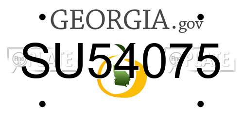 SU54075 Georgia License Plate